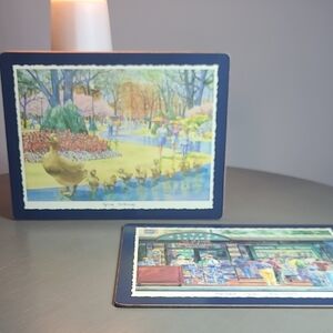 Pimpernel Made In England Colorful Illustrated Placemats Set Of 4